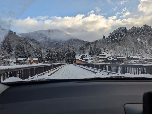 Snowy Japanese landscape