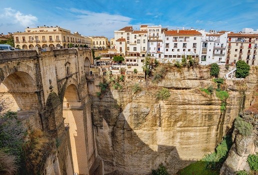 Altstadt an der Tajo-Schlucht, Ronda, Andalusien, Spanien