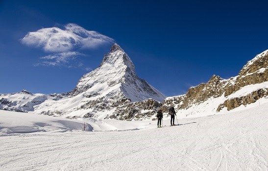 Blick auf das Matterhorn - zwischen Italien und der Schweiz