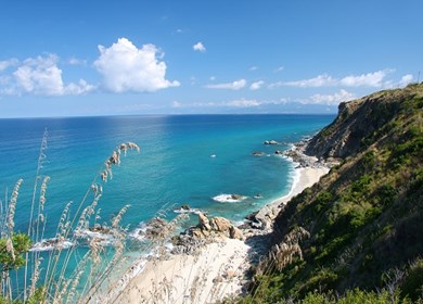 Küste in Kalabrien, Italien